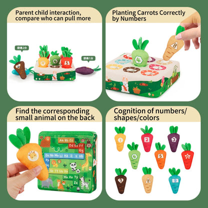 Baby Cotton Radishes Montessori Toy Color digits shape and Animals Educational Toys For Children Preschool Sensory Activity