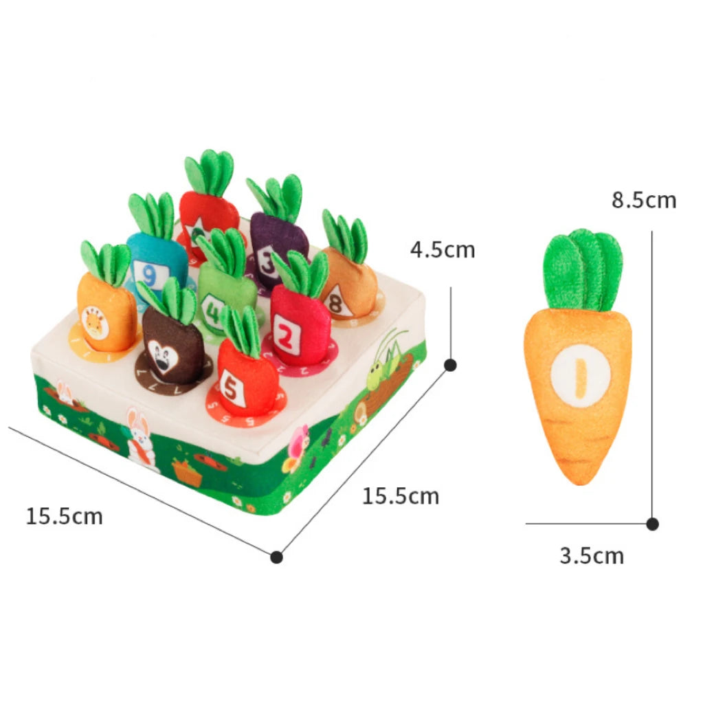 Baby Cotton Radishes Montessori Toy Color digits shape and Animals Educational Toys For Children Preschool Sensory Activity